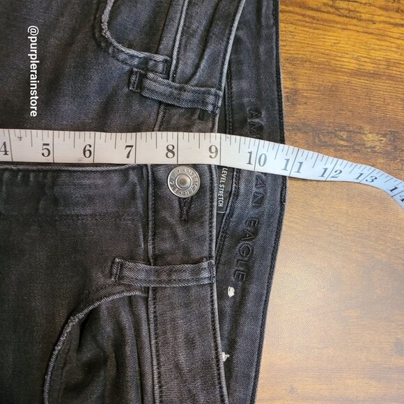 American Eagle Jeans 6 S Jegging Mid Rise Next Level Stretch Black Wash Denim - Picture 10 of 13
